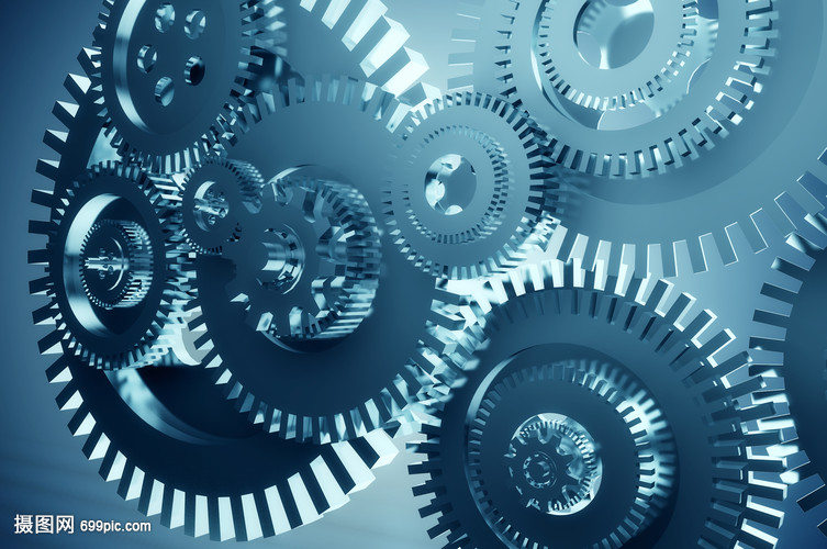 3D機械齒輪場景