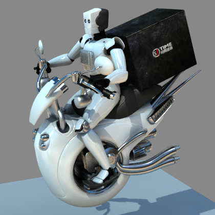 快遞機器人,設定是它穿越時空去送快遞|機械/交通|三維|457970974 - 原創設計作品 