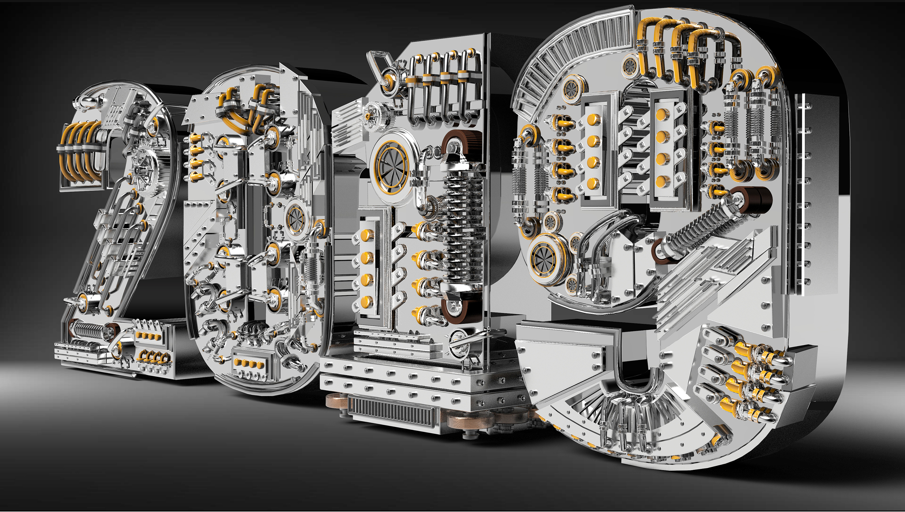 C4D機(jī)械字 構(gòu)建硬核視覺(jué)的機(jī)械美學(xué)
